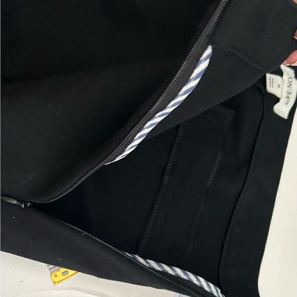 ON 34th Black Boot Cut kick flare Ponte Ankle Pants Size Medium - Picture 7 of 13